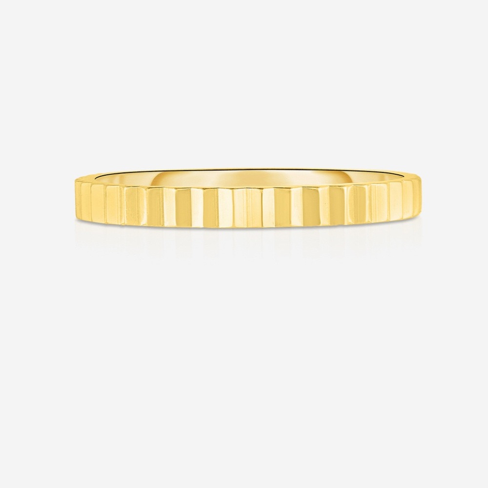 Ring Concierge Fluted Gold Stackable Ring Size 7.5
